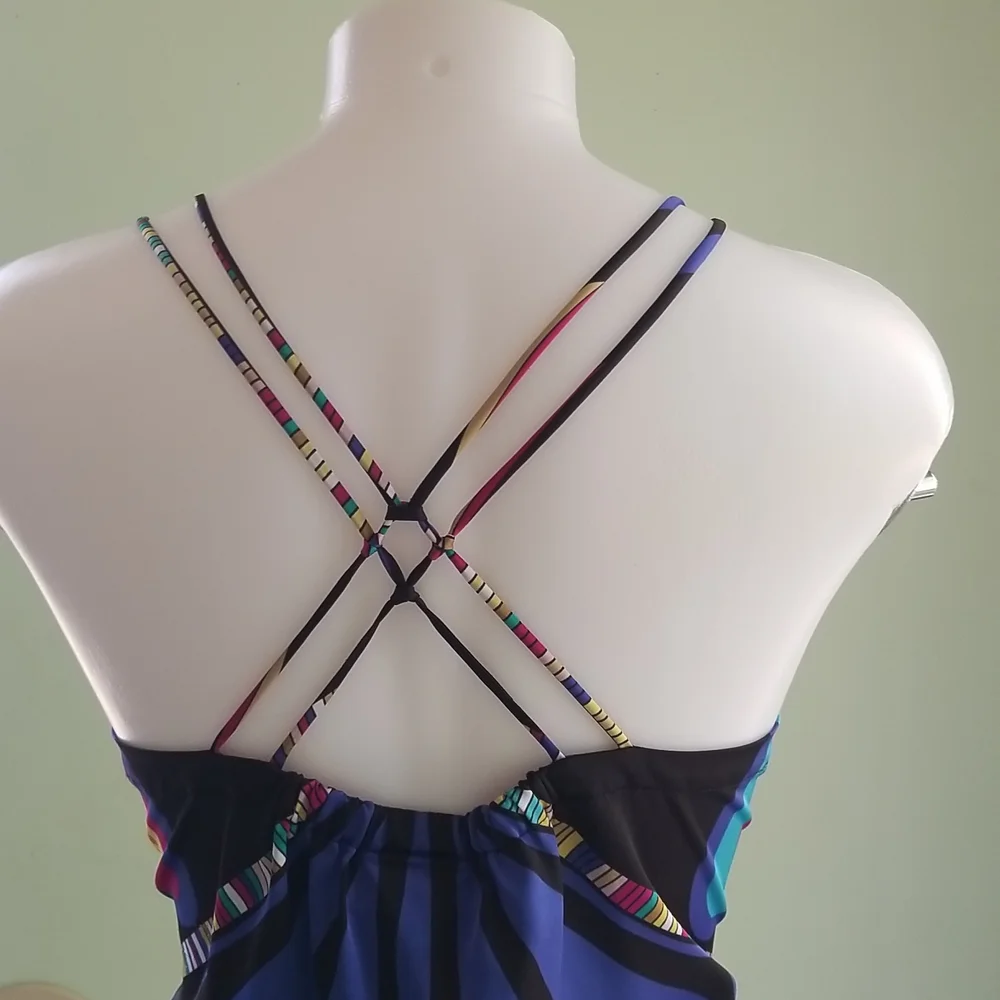 Nicole  Miller blouse Vibrant  Colors.Sz.L - Picture 4 of 15